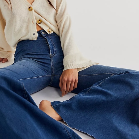 Free People Just Float On Flare Jericho Blue - Picture 4 of 4